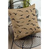 Viva Home 43X43Cm Tay Tüyü Dokuma Premium Kumaş Çift Taraflı Kırlent Hasır Görünümlü Yastık Kılıfı Krl182
