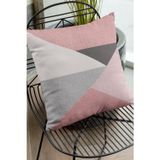 Viva Home 43x43cm Tay Tüyü Premium Leke Tutmayan Kumaş Çift Taraflı Geometrik Kırlent Yastık Kılıfı Krl390