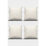 Viva Home 4'Lü 43X43Cm Ekru Tay Tüyü Döşemelik Premium Kumaş Dekoratif Çift Taraflı Kırlent Kılıfı Krl003