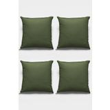 Viva Home 4'Lü 43X43Cm Haki Premium Tay Tüyü Döşemelik Kumaş Dekoratif Çift Taraflı Kırlent Kılıfı Krl024