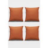 Viva Home 4'Lü 43X43Cm Tarçın Döşemelik Tay Tüyü Premium Kumaş Dekoratif Çift Taraflı Kırlent Kılıfı Krl020