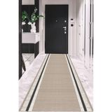 Viva Home Bej Özel Ölçülü Kaymaz Tabanlı Kesme Rulo Yolluk Mutfak Hol Antre Halısı Ar1418, Bej, 80 X 530