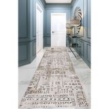 Viva Home Bej Yıkanabilir Kaymaz Tabanlı Leke Tutmaz Özel Ölçü Kesme Rulo Yolluk Mutfak Salon Halısı Ar1369, Bej, 80 X 360