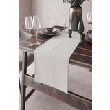 Viva Home Beyaz Runner 40X140Cm Premium Süet Dokuma Kumaş Leke Tutmaz Masa Örtüsü Rnr026