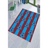 Viva Home Bordo Mavi 61 Taraftar Halısı Yolluk Vh048, Bordo, 160 X 230