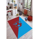 Viva Home Bordo Mavi 61 Taraftar Halısı Yolluk Vh084, Bordo, 100 X 160