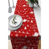 Viva Home Christmas Premium Tay Tüyü Yeni Yıl Leke Tutmayan Kumaş Yılbaşı Masa Örtüsü Runner 40x140cm Rnr540