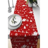 Viva Home Christmas Premium Tay Tüyü Yeni Yıl Leke Tutmaz Kumaş Yılbaşı Masa Örtüsü Runner 40X140Cm Rnr540