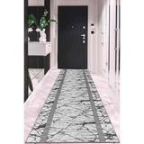 Viva Home Gri Kaymaz Çerçeveli Kesme Rulo Özel Ölçülü Yolluk AR963 - 100 x 240 cm