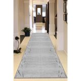 Viva Home Gri Kenarlı Kesme Rulo Yolluk Kaymaz Taban Hol Antre Mutfak Halısı Ar1497, Gri, 80 X 450