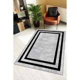 Viva Home Gri Mutfak Halısı Kaymaz Taban Makinede Yıkanabilir Leke Tutmaz Ar1347, Gri, 100 X 160
