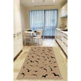 Viva Home Hasır Görünümlü Leke Tutmaz Kaymaz Tabanlı Yıkanabilir Mutfak Halısı Ar1050