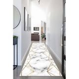 Viva Home Kaymaz Taban Dijital Baskılı Yolluk Gold Prizma Ar272, Beyaz, 100 X 100