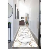 Viva Home Kaymaz Taban Dijital Baskılı Yolluk Gold Prizma Ar272, Beyaz, 80 X 100