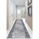 Viva Home Kaymaz Taban Kesme Yolluk Taş Desen Ar313, Gri, 200 X 290