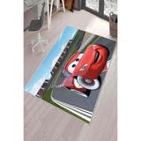 Viva Home Kaymaz Taban Makinede Yıkanabilir Arabalar Şimşek Mcqueen Çocuk Halısı Kd050, Mavi, 80 X 120