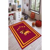 Viva Home Kaymaz Taban Makinede Yıkanan Taraftar Halısı Aslan Kd106, Kırmızı-5, 80 X 120