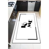 Viva Home Kaymaz Taban Yıkanabilir Leke Tutmayan Home Mutfak Halısı Ar1259, Beyaz, 80 X 180