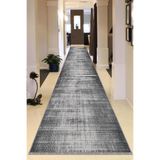 Viva Home Kaymaz Tabanlı Kesme Rulo Yolluk Sade Gri Füme Ar327, Gri, 200 X 410