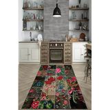 Viva Home Kaymaz Tabanlı Leke Tutmayan Yıkanabilir Patchwork Mutfak Halısı Ar1250, Çok Renkli - 5, 80 X 120