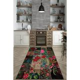 Viva Home Kaymaz Tabanlı Leke Tutmayan Yıkanabilir Patchwork Mutfak Halısı Ar1250, Çok Renkli - 5, 80 X 150