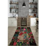 Viva Home Kaymaz Tabanlı Leke Tutmayan Yıkanabilir Patchwork Mutfak Halısı Ar1250