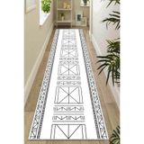 Viva Home Kaymaz Tabanlı Makinede Yıkanabilir Iskandinav Kesme Rulo Yolluk Ar513, Ekru, 120 X 380