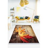 Viva Home Kaymaz Tabanlı Makinede Yıkanabilir Mutfak Halısı, Turuncu, 100 X 200