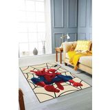 Viva Home Kaymaz Tabanlı Makinede Yıkanabilir Örümcek Adam Çocuk Halısı Ar1141, Kırmızı, 120 X 180