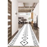 Viva Home Kaymaz Tabanlı Rulo Yolluk Morocco Beyaz Ar1355, Beyaz, 100 X 460