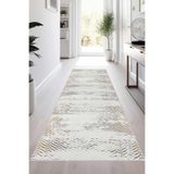 Viva Home Kaymaz Tabanlı Vintage Kesme Rulo Yolluk Halı Vh121, Bej, 100 X 310