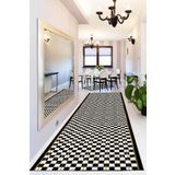 Viva Home Kaymaz Tabanlı Yıkanabilir Kesme Rulo Yolluk Mackenzie Ar298, Siyah, 200 X 440