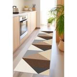 Viva Home Kesme Özel Ölçü Rulo Yolluk Leke Tutmaz Kaymaz Tabanlı Yıkanabilir Mutfak Salon Halısı Ar1333, Bej, 80 X 360