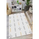 Viva Home Kir Leke Tutmayan Kaymaz Taban Yıkanabilen Otantik Salon Mutfak Halısı Ar360, Çok Renkli - 3, 100 X 160