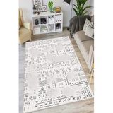 Viva Home Kırık Beyaz Kaymaz Tabanlı Makinede Yıkanır Leke Tutmayan Hitit Desen Mutfak Halısı Ar1373, Kırık Beyaz, 80 X 120
