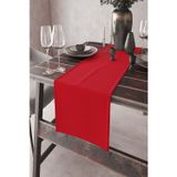 Viva Home Kırmızı Runner 40x140cm Premium Süet Dokuma Kumaş Leke Tutmayan Masa Örtüsü Rnr023