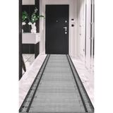 Viva Home Koyu Gri Özel Ölçülü Kaymaz Tabanlı Kesme Rulo Yolluk Mutfak Hol Antre Halısı Ar1424, Koyu Gri, 100 X 120