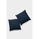 Viva Home Lacivert 2'Li Çift Taralı Gizli Fermuarlı Kırlent Kılıfı Premium Tay Tüyü Kumaş 43X43Cm Krl022