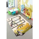 Viva Home Lazer Kesim Kaymaz Taban Makinede Yıkanabilen Şimşek Mcqueen Çocuk Halısı Ar161, Renkli3495, 120 X 180
