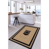 Viva Home Leke Kir Tutmaz Hasır Görünümlü Dijital Kaymaz Tabanlı Yıkanabilir Mutfak Halısı Ar1080, Baykuş, 100 X 200