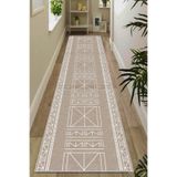 Viva Home Makinede Yıkanabilen Kaymaz Taban Iskandinav Kesme Rulo Yolluk Ar515, Bej, 100 X 200
