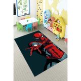Viva Home Makinede Yıkanabilen Kaymaz Taban Örümcek Adam Çocuk Halısı Ar1179, Gri, 80 X 200