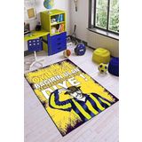 Viva Home Makinede Yıkanabilen Kaymaz Taban Taraftar Halısı Ar188, Sarı, 160 X 230