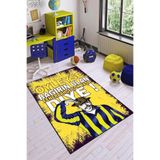Viva Home Makinede Yıkanabilen Kaymaz Taban Taraftar Halısı Ar188, Sarı, 80 X 180