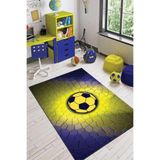 Viva Home Makinede Yıkanabilir Kaymaz Tabanlı Taraftar Halısı Ar155, Lacivert, 80 X 200