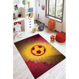 Viva Home Makinede Yıkanabilir Kaymaz Tabanlı Taraftar Halısı Aslan Ar139, Kırmızı, 160 X 230