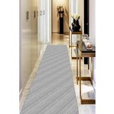 Viva Home Makinede Yıkanır Kaymaz Taban Kesme Özel Ölçülü Rulo Yolluk Ar1196, Gri, 40 X 60