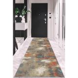 Viva Home Makinede Yıkanır Kaymaz Tabanlı Vintage Kesme Yolluk Ar644, Bej, 100 X 510