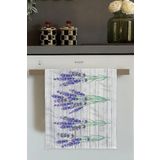 Viva Home Mor Lavanta Desenli Fırın Mutfak Havlusu 30X50Cm
