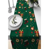 Viva Home Noel Premium Tay Tüyü Yeni Yıl Leke Tutmayan Kumaş Christmas Masa Örtüsü Runner 40x140cm Rnr542